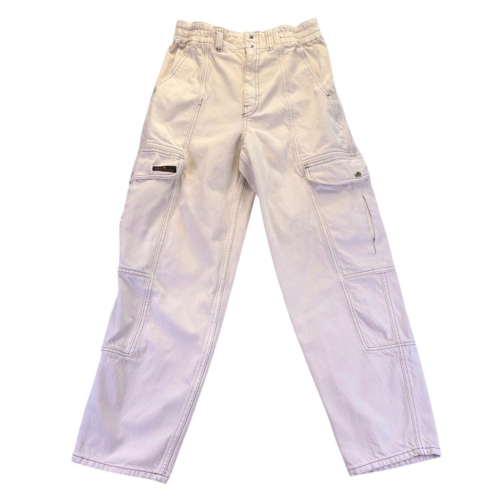 BDG Urban Outfitters Relaxed Skate Jean Cream Cargo Pants Women 29 High Waist